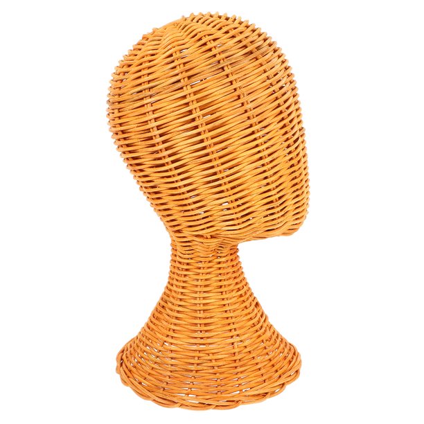 unbranded Estante Para Exhibir Sombreros De Ratán Duradero Color Amarillo Claro Para Hogar Y Tienda