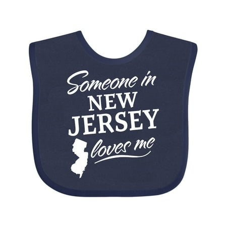 

Inktastic Someone in New Jersey Loves Me Gift Baby Boy or Baby Girl Bib