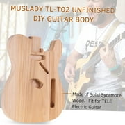 T02 Unfinished Electric Guitar Body Sycamore Wood Blank Barrel for Guitars DIY Parts