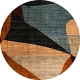 thumbnail image 1 of Ahgly Company Indoor Round Abstract Red Oriental Area Rugs, 5' Round, 1 of 6