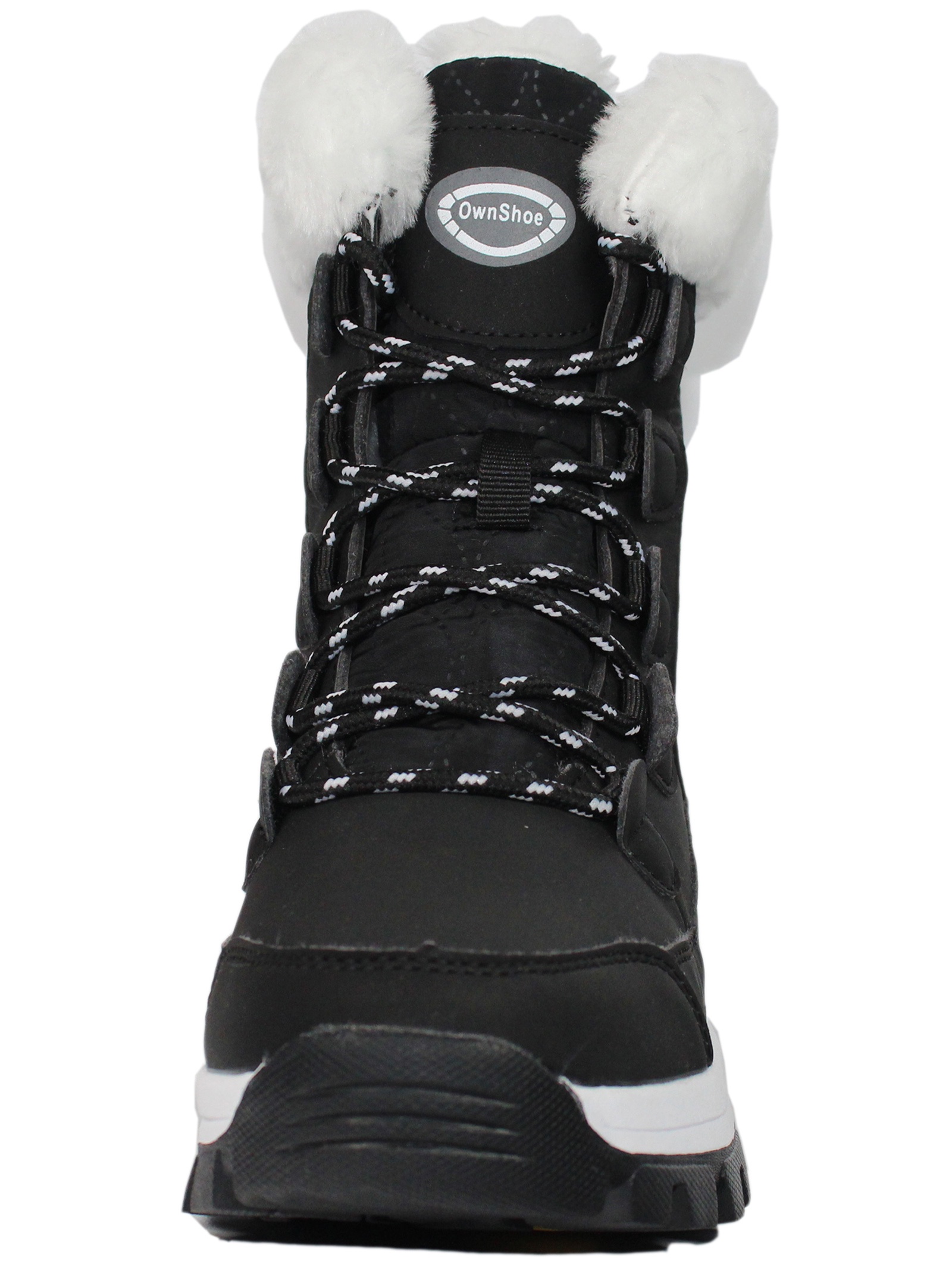 OwnShoe Women's Mid Calf Snow Boots Warm Winter Shoes Outdoor Hiking Boots Gift
