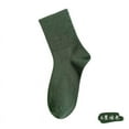 thumbnail image 1 of Nvzi 3 pairs of Womens Cotton Crew Socks, Thin Soft Comfort Breathable Dress Socks, Above Ankle Crew Socks for Business, Casual，(Dark Green）, 1 of 2