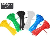 1000Pcs Zip Wire Ties, Colorful 4 Inch Cable Zip Ties with Cable Mounts, Nylon Zip Cable Ties Self-Locking Tie Wraps Perfect for Home Garden Garage Workshop