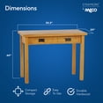 thumbnail image 4 of MECO Table à Manger Extensible Traditionnelle en Bois Massif, Cadre en Chêne, 4 of 11