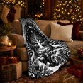 thumbnail image 3 of Celestial Woodland Deer Snowy Forest, Peaceful Woodland Scene, Warm Flannel Blanket for Cabin and Lodge with Detailed Artwork, Wildlife Lovers Housewarming Gift, Fantasy Home Decor, 3 of 9