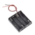 thumbnail image 1 of 6 Pcs 4 * 1.5V Boîtier de Support de Pile AAA Interrupteur Marche/arrêt avec Fils (Noir), 1 of 8