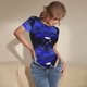 thumbnail image 3 of Balery Steel Skull Body de cuello redondo de manga corta para mujer Tops de manga corta Tops básicos-X-Large, 3 of 7