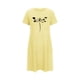 thumbnail image 5 of Camisón corto de talla grande para mujer, camisón de manga corta con estampado de pecho a la moda, camisón para mujer, 5 of 7