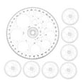 thumbnail image 4 of OULII 8Pcs Multi-use Circle Protractor Plastic Protractor Ruler Geometry Circle Protractor Accessory, 4 of 8