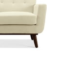 thumbnail image 5 of BELLEZE Vintage Tufted Isaiah Mid-Century Upholstered Low-Back Accent Arm Chair, Beige, 5 of 7