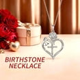 thumbnail image 3 of Heshpaws  925 Sterling Silver Cross Necklace, Rose Heart Pendant Necklaces for Women, Elegant Cross Chain Jewelry Gifts with Gift Box, Ideal Mother's Day Gifts for Women Mom, 3 of 6