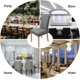 thumbnail image 5 of 4 Piezas Fundas para Sillas (Gris), Fundas para Sillas de Comedor Elásticas Protector de Silla Moderno Lavable para Decoración Fiesta Banquetes Oficina Hotel, 5 of 5