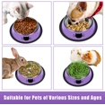 thumbnail image 4 of 2 cuencos pequeños antideslizantes de acero inoxidable JAMW para gatos de mascotas pequeñas de interior Base de goma desmontable fácil de limpiar, 4 of 5