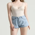 thumbnail image 4 of Women Padded Bra Spaghetti Strap V Neck Vest Cami Tank Tops Shirt Blouse, 4 of 5