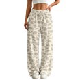 thumbnail image 2 of HKYNLAG Womens Sweatpants Leopard Print High Waisted Drawstring Baggy Pants Comfy Fashion Lounge Trousers with Pockets S, 2 of 4