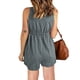 thumbnail image 1 of Mameluco con cuello en V para mujer, Mameluco de verano para mujer, monos cortos sin mangas con cuello en V, mameluco corto de alta capacidad, 1 of 4