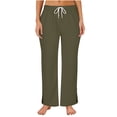 thumbnail image 1 of Yuyuzo Womens Wide Leg Sweatpants High Elastic Waisted Drawstring Loose Casual Solid Color Straight Joggers Trackpants, 1 of 6