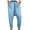 Blue, variant on Women's Casual Lantern Trousers Tapered Harem Pants Loose Fit Style Flax Ankle Trousers Baggy Slacks with Pocket Blue M