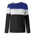thumbnail image 5 of TAIAOJING Women's Long Sleeve T Shirt Fashion Drop Shoulder Top Colorblock Top Casual Blouses T Shirts, 5 of 5