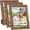 Maple Brown, variant on Langdon House 5x7 White Driftwood Picture Frames, Rustic Vintage Tabletop Frames, 3 PK