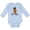 AE-Light Blue, variant on 1st Birthday Fox 1 Year Old Boys or Girls Long Sleeve Baby Bodysuit