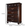 thumbnail image 5 of Well Designed Transitional Style Chest, Dark Walnut Brown, 5 of 5
