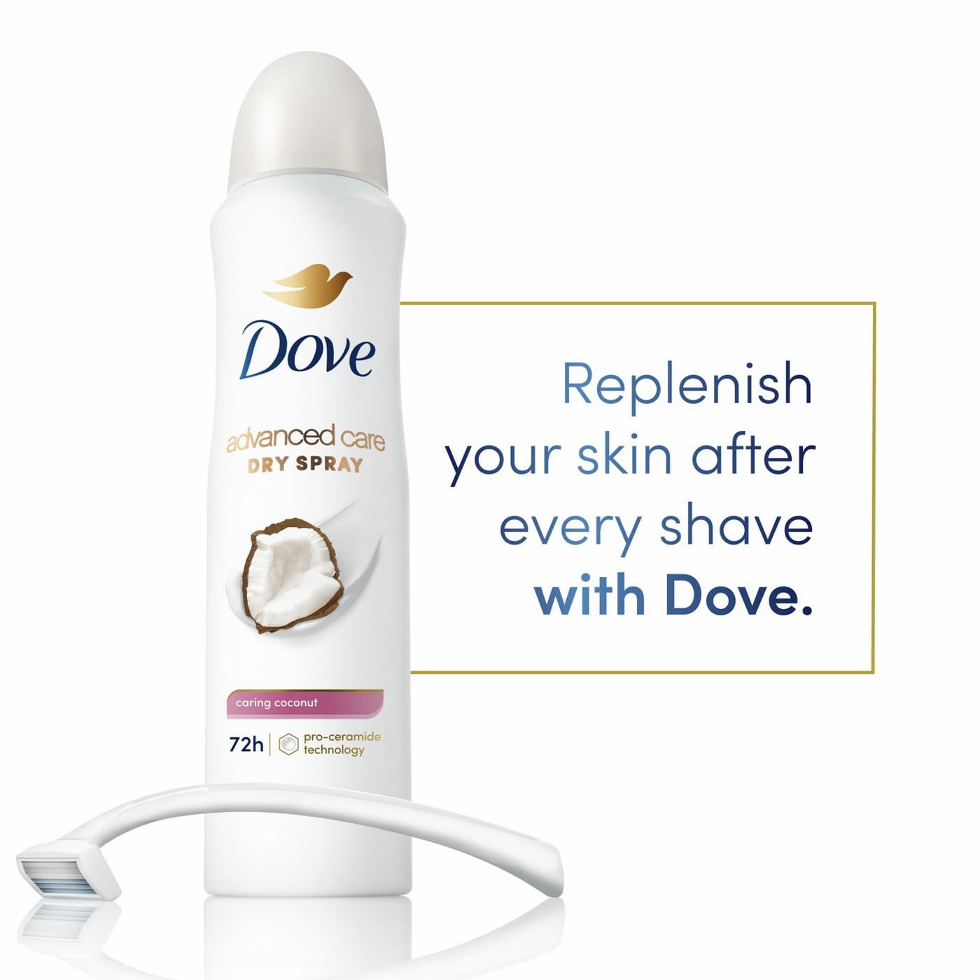 2X - Dove Advanced Care Women's Antiperspirant Deodorant Dry Spray Caring Coconut