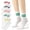 5 Pack Quarter Crew Socks-a, variant on Novelty Socks For Women - Striped Retro Mini Crew Sporty Calf Casual Cotton Ankle Socks