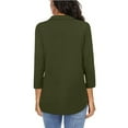 thumbnail image 3 of Aloohaidyvio 2024 Plus Size Tops Clearan Womens Casual Loose Pullover V-neck Top Solid Color Shirt, 3 of 5