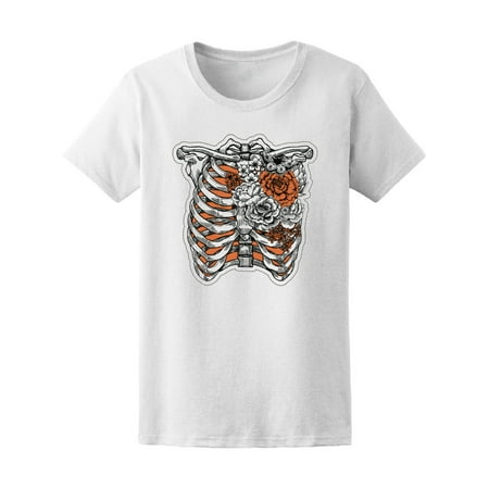 Tattoo Vintage Roses Chest Tee Women's -Image by