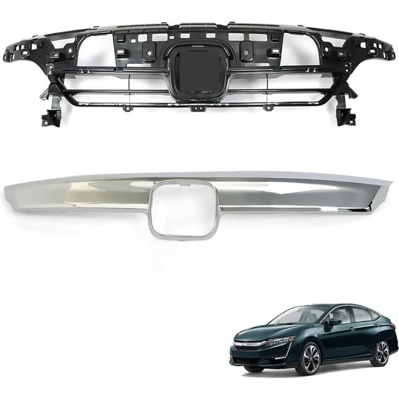 labwork Front Bumper Upper Grille & Electroplating Trim Replacement for 2021-2023 Accord Sedan 4-Door