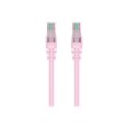 thumbnail image 1 of Belkin - Patch cable - RJ-45 (M) to RJ-45 (M) - 6 in - 0.2 in - UTP - CAT 6 - molded, snagless, stranded - pink, 1 of 6