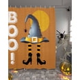 thumbnail image 2 of Halloween Witch Boots and Hat Orange Shower Curtain Set ，Waterproof Fabric Shower Curtains Shower Curtains for Bathroom,Bathroom Decor 36"x72", 2 of 6