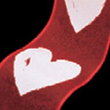 The Ribbon People Red and White Love Hearts Wired Craft Ribbon 1.5" x 27 Yards