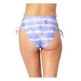 thumbnail image 2 of CALIFORNIA WAVES Women's Purple Tie Dye Stretch Cinch Drawstring Lined Moderate Coverage High Waisted Swimsuit Bottom XL, 2 of 4