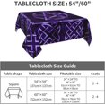 thumbnail image 4 of Wicca Wiccan Pagan Pentagram Waterproof Picnic Party Square Table Cloth Cover Decorations Fabric 60 X 60 Inches Square Tablecloth for 30-46 Inch Home Dining Room Kitchen Decor, 4 of 6