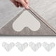 thumbnail image 1 of Cinta Para Alfombra, Cinta Para Esquinas Para Alfombra, Blanca, Reutilizable, En Forma De Corazón, Paquete De 4, Tamaño Pequeño, Antideslizante, Para Puertas De Madera Dura, 1 of 7
