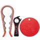 thumbnail image 1 of Jar Bottle Opener for Weak Hands,4 &5 in 1 Multi Function Non-Slip Can Lid Opener Tools with Silicone Jar Gripper Pad,Su, 1 of 5