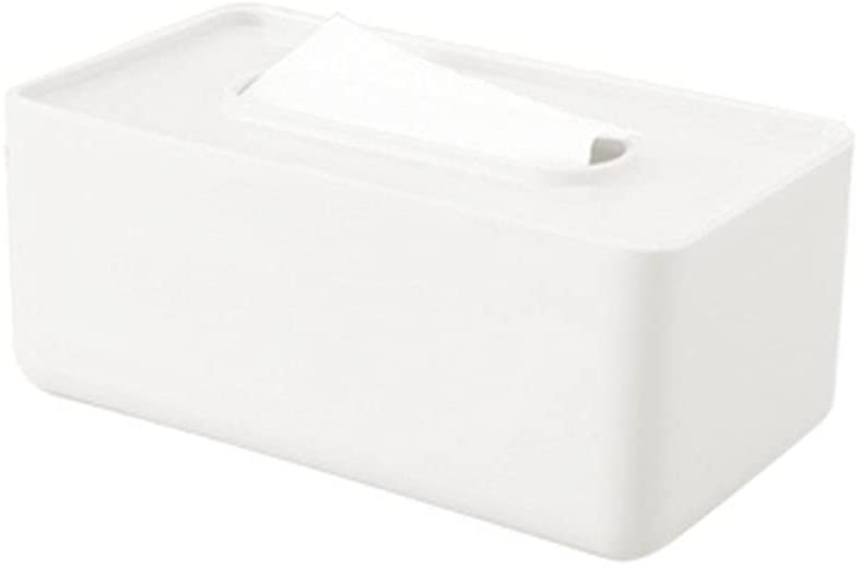 Tissue Organizer Plastic Tissue Box Cover Solid Color Rectangular