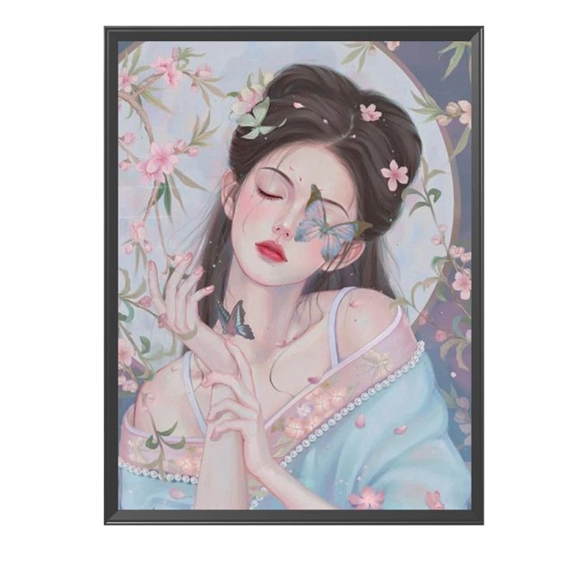Cuadros Decorativos 11CT punto de cruz completo belleza antigua estampado DIY Kits bordado de hilo de algodón DQrwqpou Nuevos Originales