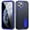 Darkblue+Royalblue, variant on for iPhone 11 Pro Case Kickstand Durable 3-Layer Military Grade Protective Cover Hybrid Silicone Heavy Duty Rugged Shockproof Screen Lip Raised Protection for iPhone 11 Pro Case,
Black+Orange
