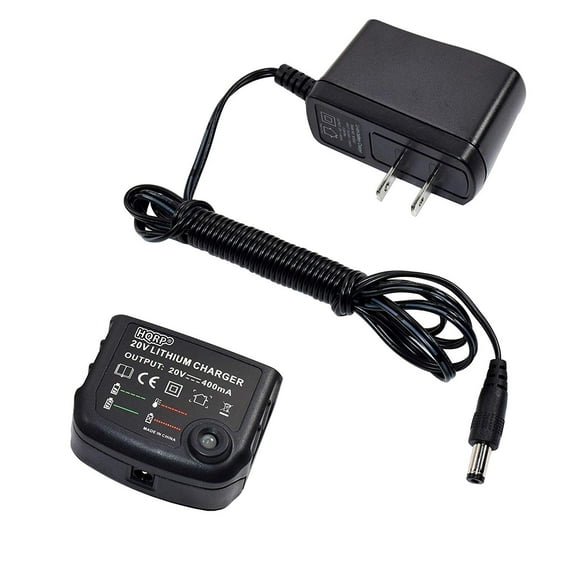 HQRP 20V Li-Ion Battery Charger fits Black and Decker LDX120C LDX120PK LDX120SB LDX220SB SSL20SB SSL20SB-2 Electric Drill