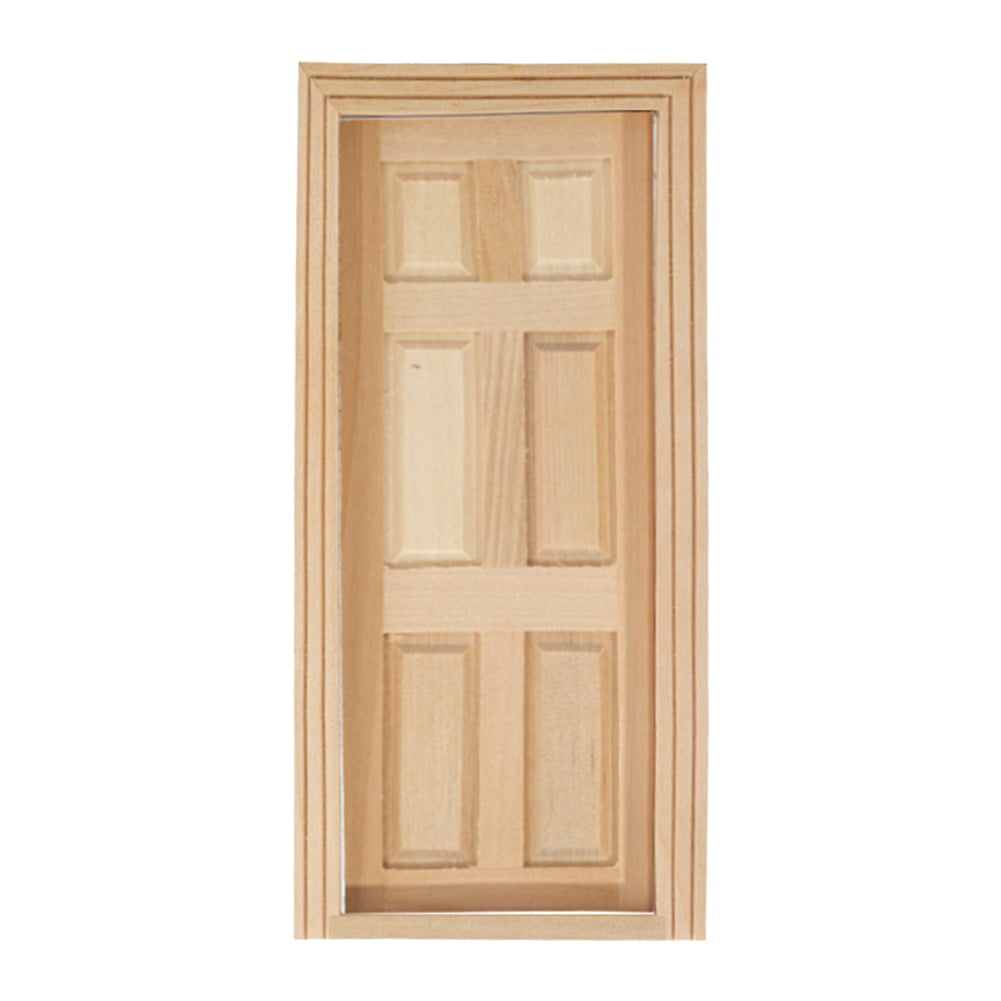 1/12 Dollhouse Miniature Accs Unpainted 4-Panel Exterior Wooden Fairy Door 