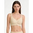 thumbnail image 2 of Wire-free V-neck Mesh Comfortable Soft Support T-shirt Bra Plus Size Cup, 2 of 2