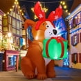 thumbnail image 3 of GOOSH 5 FT Christmas Inflatables Dog Puppy with Gift Box, Inflatable Dog Christmas Decorations Blow Up Dog,  Xmas Decorations Clearance with LED Lights for Christmas Holiday Party Yard Garden Decor, 3 of 7