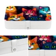 thumbnail image 4 of Cat Portable PU Leather Jewelry Box with Removable Compartment, Bracelet Holder, and Jewelry Display, 4 of 6