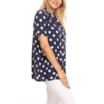 thumbnail image 2 of Women's Polka Dot Print Cardigan – Short Sleeve Open Front Style (S-3X), 2 of 5