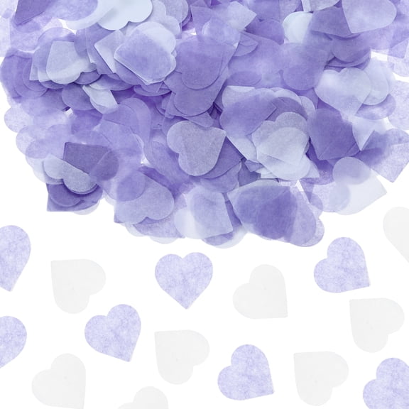 5600 Pcs 1 Inch Hearts Paper Confetti Tissue Confetti Light Purple