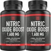 Nitric Oxide Booster Supplement - 1600mg Extra Strength L-Arginine, Citrulline Malate, and Alpha-Ketoglutarate for Muscle Growth, Vascularity & Energy - Double Dragon Organics 2 Bottles (120 Caps)