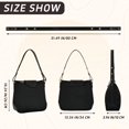 thumbnail image 2 of Iauyy Women's Handbag Removable Shoulder Satchel Bag-Polyester and PU leather ，Background-black, 2 of 7